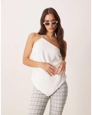 Abercrombie & Fitch Asymmetrical Tie Detail Top - White