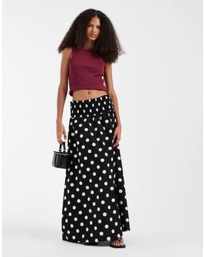 ASOS Shirred Waist Maxi Skirt - White