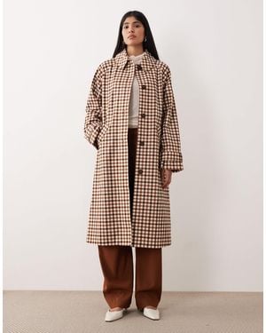 Nobody's Child Longline Trench Car Coat - Natural