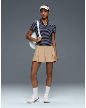 Oysho Striped Comfortlux Short-sleeved Polo Shirt - Blue
