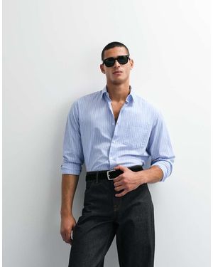 Jack & Jones Poplin Stripe Shirt - Blue