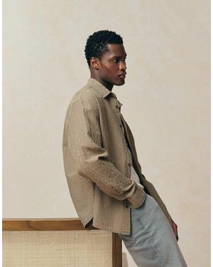 ASOS Oversized Seersucker Stripe Shirt - Natural