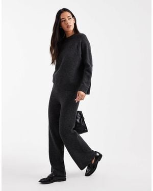 New Look Pantalon d'ensemble en maille - foncé - Noir