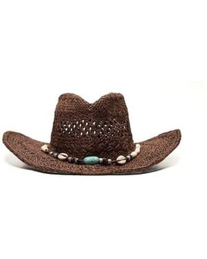 Bershka Cowboy Hat With Shell Detail - White