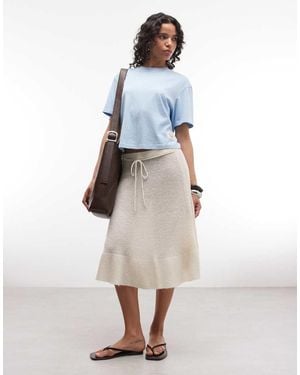 Reclaimed Vintage Knitted Mid Skirt - White