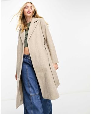 Vero Moda Belted Formal Midi Coat - Blue