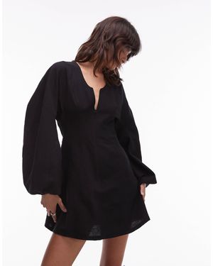ASOS – kurzes skater-kleid - Schwarz
