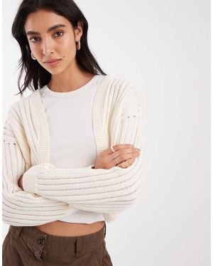 ASOS Gebreid Batwingvest Co-Ord - Naturel