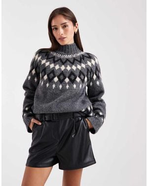 New Look Belted Faux Leather Short - Black