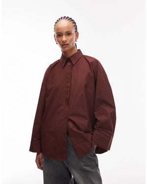 ASOS Oversized Shirt With Wide Sleeves - Red
