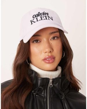 Calvin Klein Jeans Tie Back Graphic Cap - Black