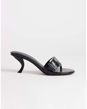 TOPSHOP Nadine mules mit mittlerem absatz und schnalle - Schwarz