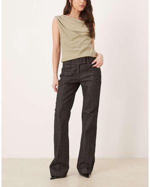 Mango Vaqueros De Campana Lavado De Mezcla De Algodón June De - Neutro