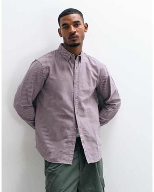 Levi's Camicia A Righe Con Bottoni E Colletto Button-Down - Viola