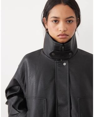 Abercrombie & Fitch Funnel Neck Bomber Jacket - Black
