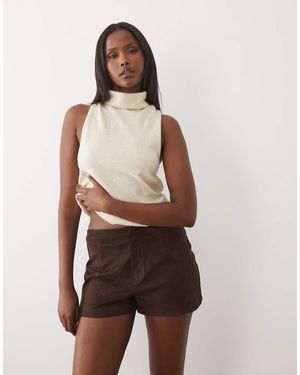Kaiia Pantaloncini Micro - Marrone