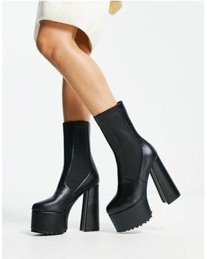 Raid Gabriel Platform Ankle Boots - White