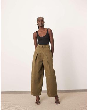 ARRANGE Remi Casual Twill Barrel Trouser - Natural