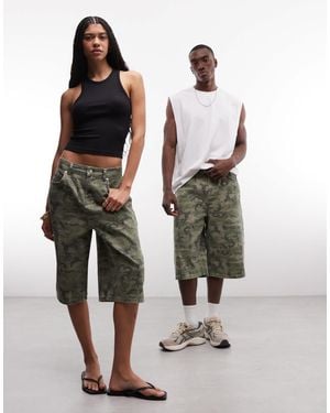 Reclaimed Vintage Unisex Jort - Green