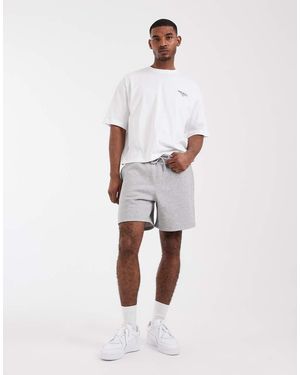 ASOS Essentials Oversized Mid Length Jersey Shorts - White