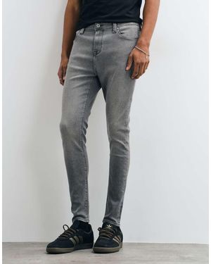 New Look Vaqueros Pitillo Negros - Gris
