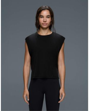Oysho Modal Blend Sleeveless T-shirt - Black