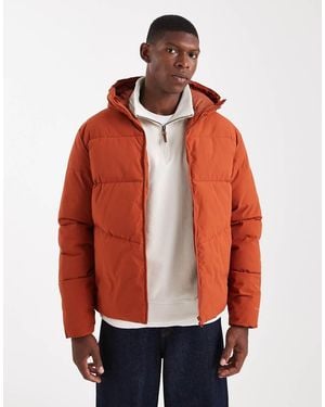 Jack & Jones Hooded Puffer Jacket - Red