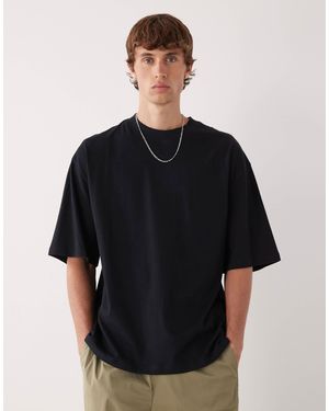 T-Shirt manches courtes 100% coton imprimé placé NOIR Femme - RIU Paris