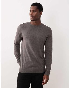 SELECTED Crew Neck Knit Jumper - Grey