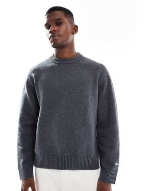 Jack & Jones Oversized Thick Crew Neck Sweater - Grey