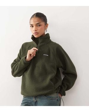 Columbia Olive Spring 1/4 Zip Fleece - Green