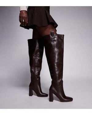 SIMMI Simmi London Harrieta Wide Fit Heeled Over The Knee Boots - Black