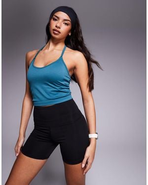 4505 – nahtloses neckholder-trägertop - Blau