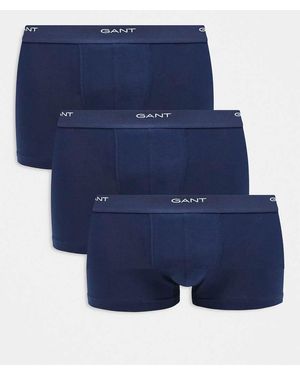 GANT 3 Pack Of Trunks With Small Logo - Blue