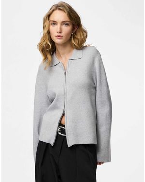 Pieces – strickjacke - Grau