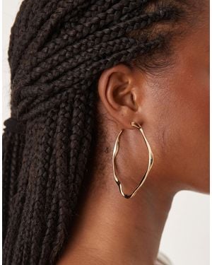 ASOS Large Hoop Earrings - Brown