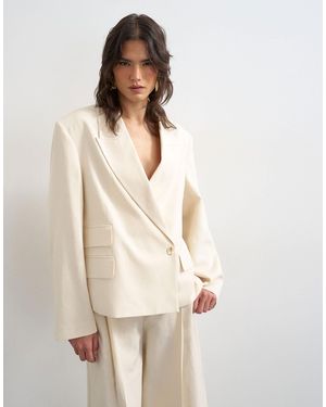 TOPSHOP Blazer à poches multiples - écru - Neutre
