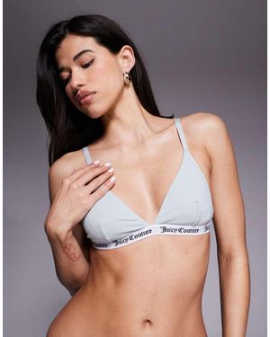 Juicy Couture Triangle Bralet With Logo Taping Detail - Grey