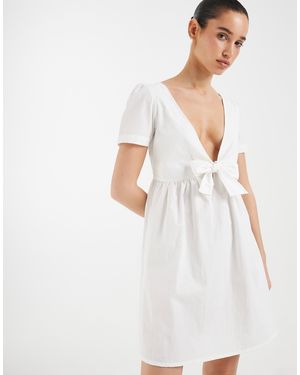 Motel – lyris – kurzärmliges minikleid - Weiß