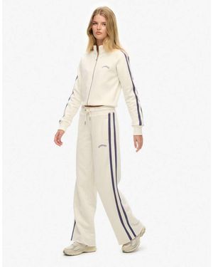 Superdry Athletic Essentials Logo Straight Joggers - White