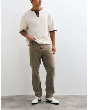 Abercrombie & Fitch Relaxed Fit Jeans - Natural