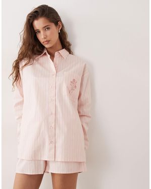 Miss Selfridge Oversized Shirt - Pink