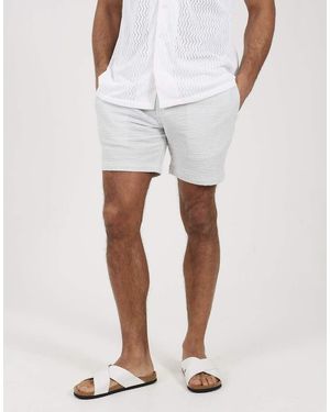 Brave Soul Seersucker Shorts - White