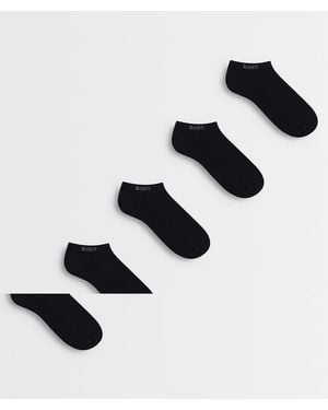 BOSS 5 Pack Logo Trainer Socks - White