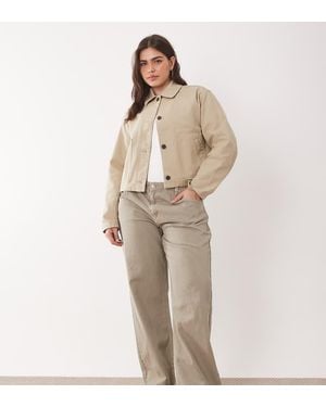ASOS Asos Design Curve Low Rise baggy Jeans - Natural