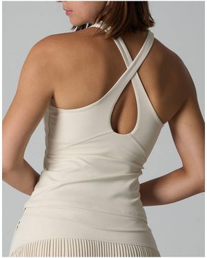agon® High Neck Tank Top - White