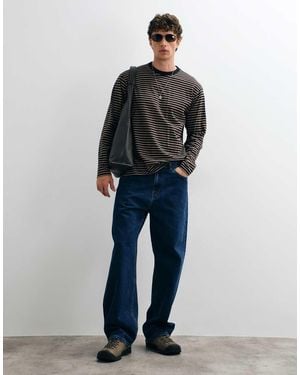 Only & Sons Relaxed Fit Crew Neck Long Sleeve T-Shirt - Blue
