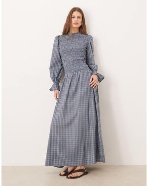 Glamorous Long Sleeve Drop Waist Maxi Dress - Grey