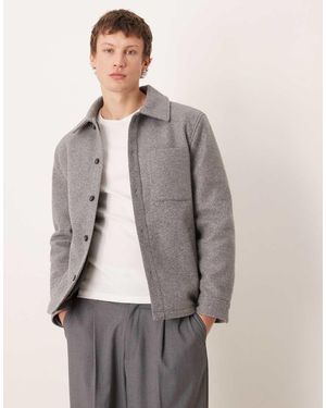 Mango Oversized Shacket - Grey