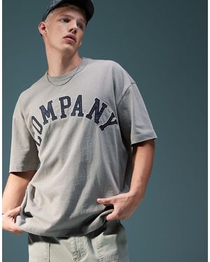 ASOS – schweres oversize-t-shirt - Grau